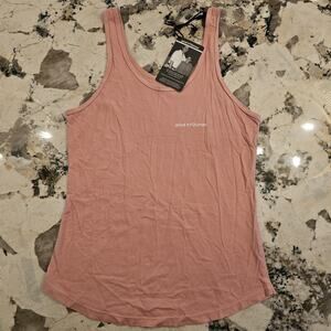 GOOD HYOUMAN Pink Tank Top Size Small Logo Cotton Modal Soft